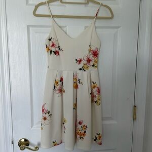 White floral dress